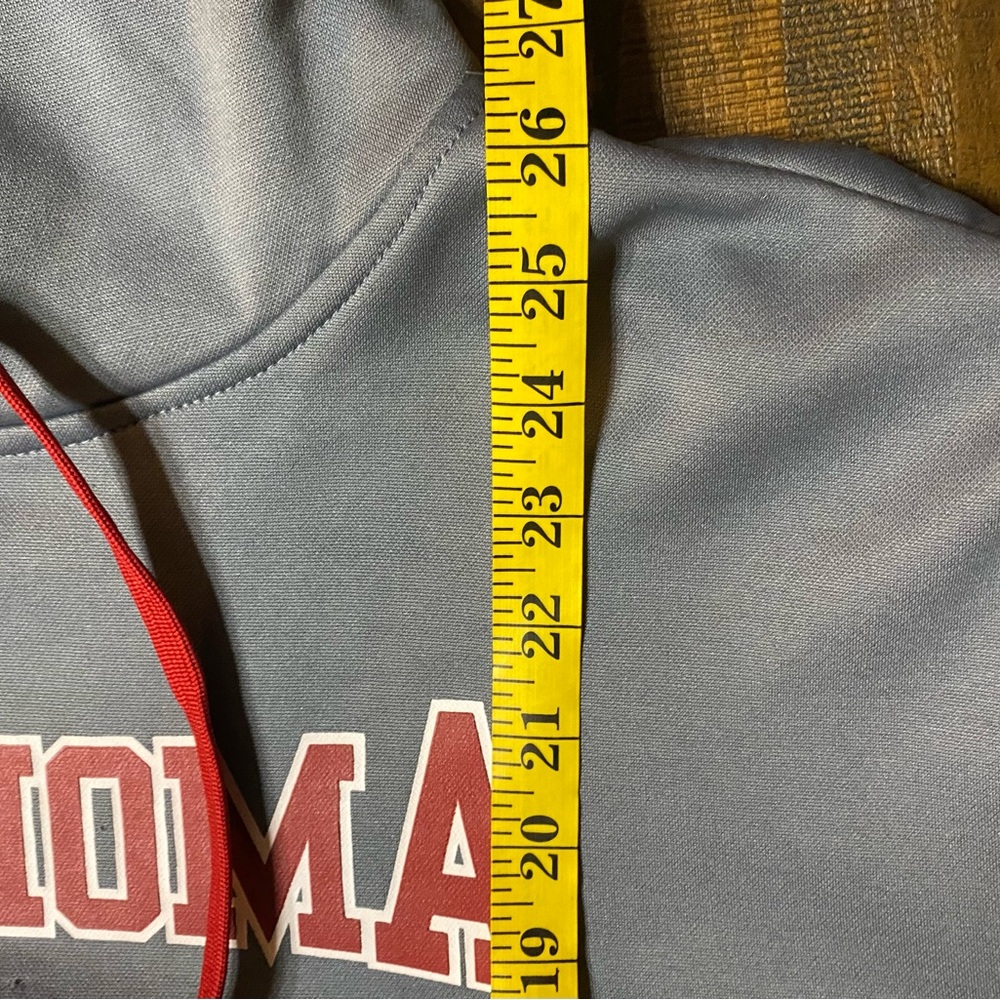 Russell Athletic Oklahoma OU Sooners Gray and Red Men's Hoodie Sz L - Picture 7 of 7